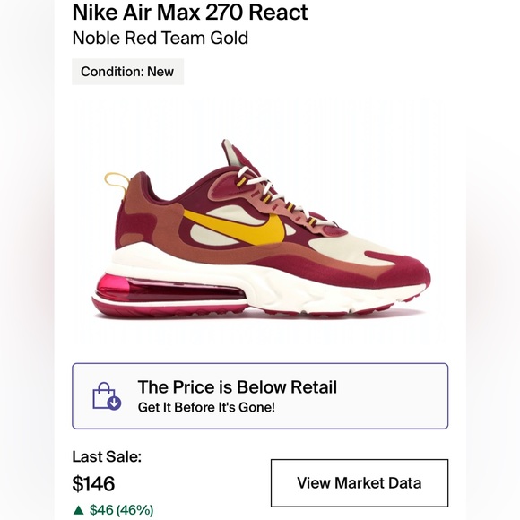 Nike Air Max 270 React (WORN ONCE) minor scuffs - Picture 14 of 14